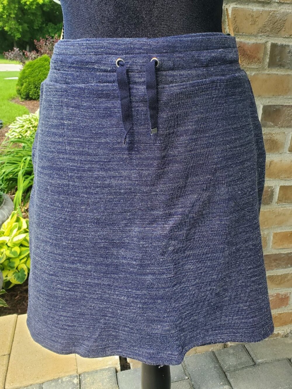 croft & barrow Navy Blue Printed Skort - Size L